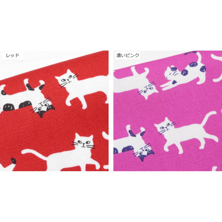 生地 猫柄 108cm巾 コットンオックス≪きまぐれにゃんこ≫(69010) Simply palette 日本製【10cm単位】 オックス生地 布 バッグ布 ねこ柄  エプロン ポーチ |  | 14