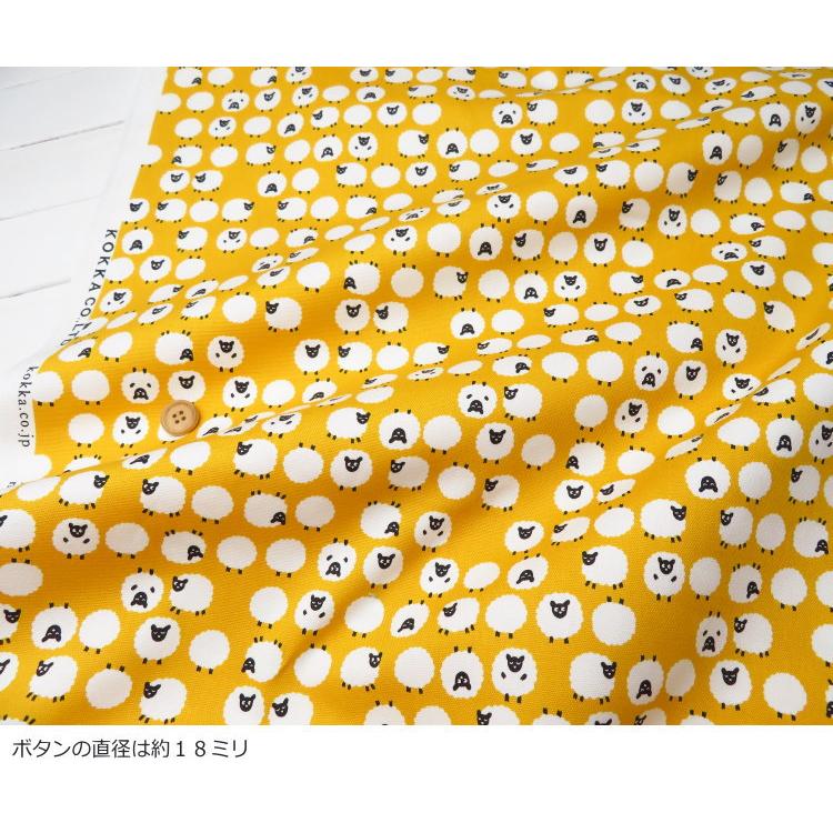 生地 どうぶつ柄 108cm巾 コットンオックス≪もふもふひつじ≫(69010