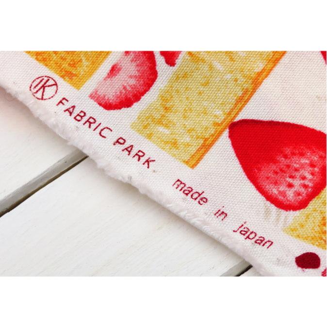生地 いちご柄 108cm巾 コットンオックス≪ストロベリー ケーキ≫(769) 【10cm単位】日本製 オックス生地 レッスンバッグ布/入園グッズ/ |  | 11