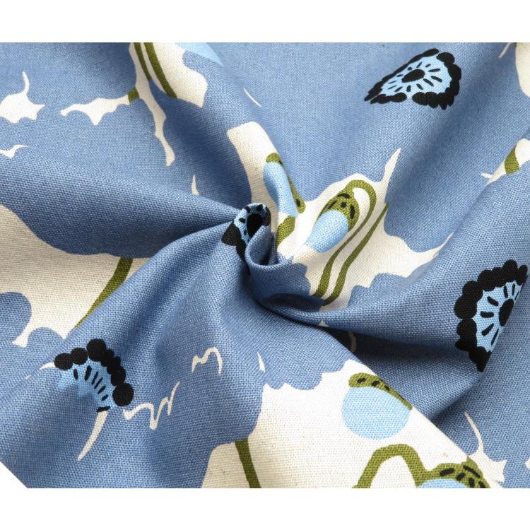 生地 花柄 う早この布 108cm巾 北欧風 綿麻キャンバス≪ケシの花≫(5963)お花のプリント 北欧 大柄 北欧テイスト 国産 コットンこばやし バッグ|エプロン |  | 07