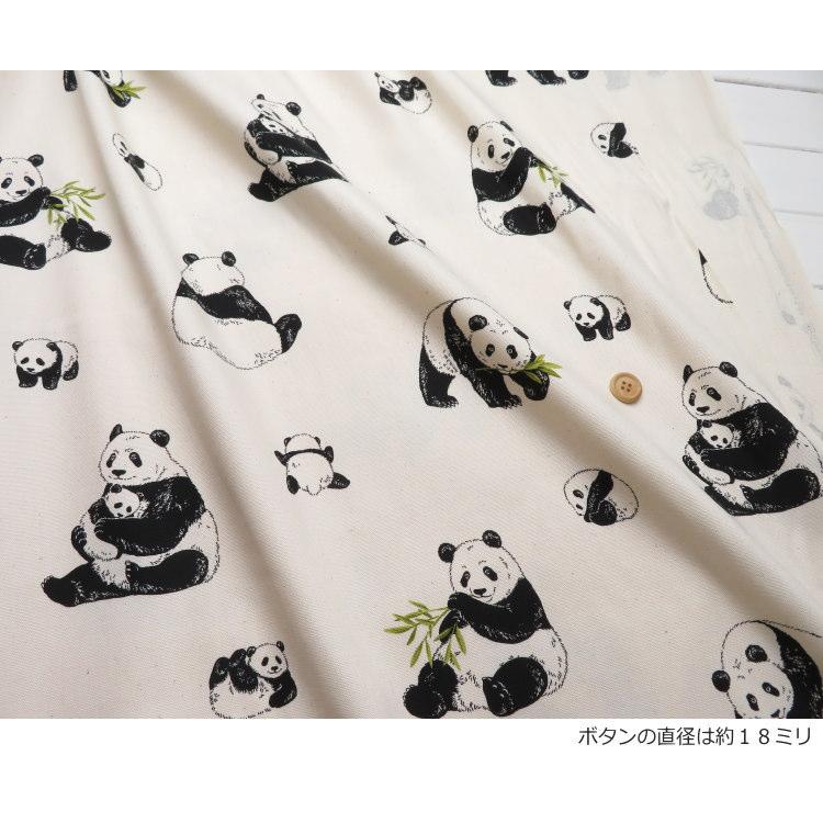 生地 パンダ柄 108cm巾 コットンオックス≪パンダファミリー≫(52108)  日本製【10cm単位】 オックス生地 布 バッグ布 ぱんだ柄 エプロン ポーチ |  | 08