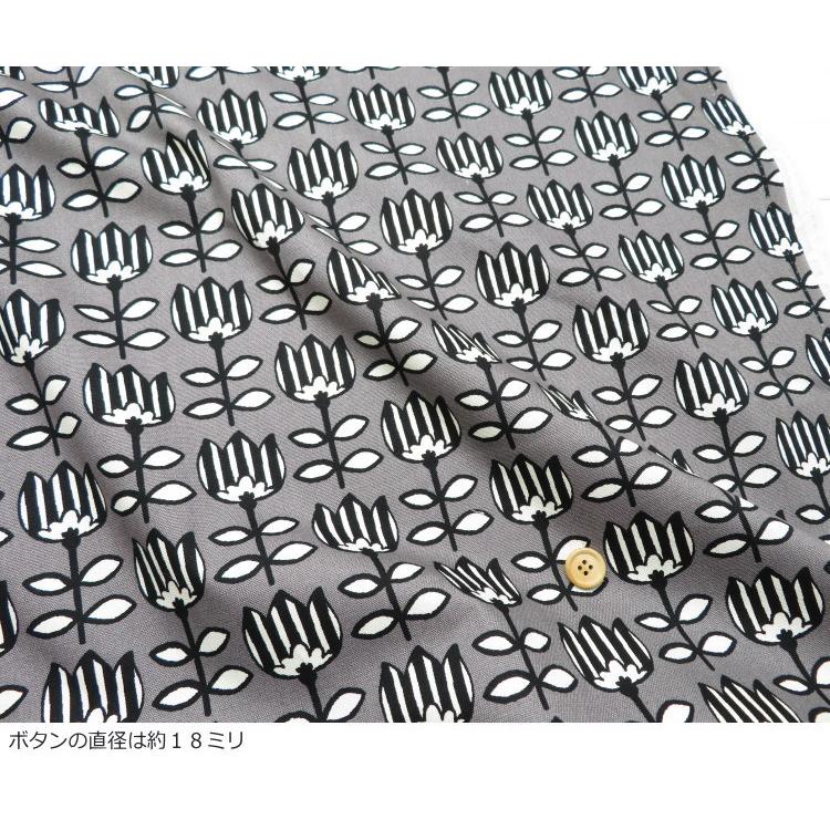 生地 花柄 108cm巾 北欧風 コットンオックス≪チューリップ≫フローラルプリント(850549) 【10cm単位】 日本製  バッグ ポーチ エプロン 布雑貨 母の日 オックス |  | 09