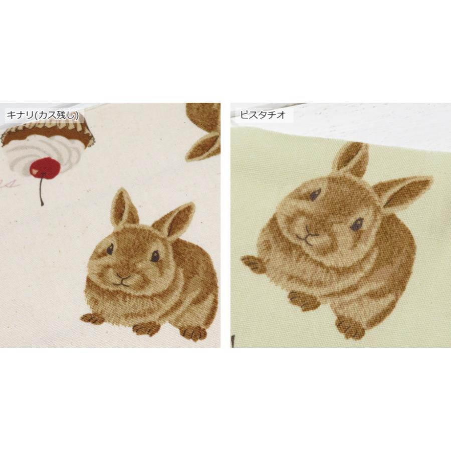 うさぎ柄 生地 オックス生地 108cm巾 コットンオックス ≪ふわもこうさぎとカップケーキ》(9013)ラビット柄 レッスンバッグ 可愛い布 日本製 エプロン |  | 10