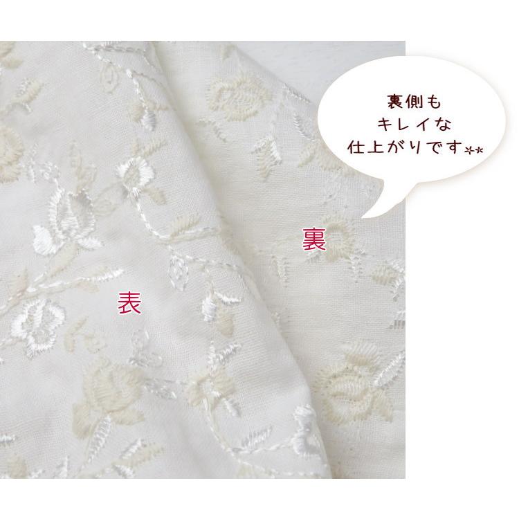 レース 刺繍 生地 95cm巾 柔らか コットンダブルガーゼ 刺しゅう(565) 日本製 エンブロイダリー ブラウス ワンピース 夏服  ベビー服 子供服 |  | 06