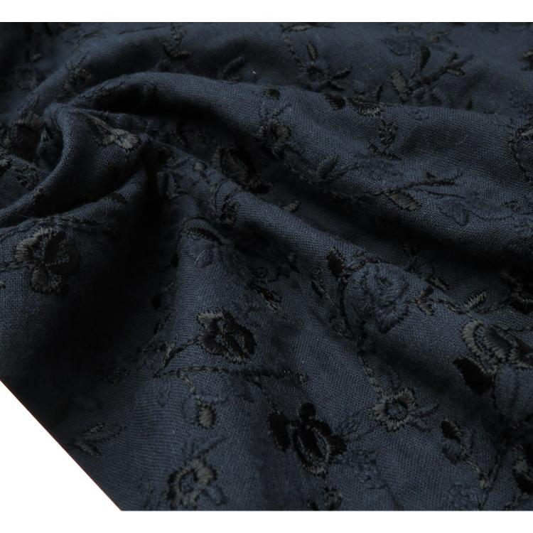 レース 刺繍 生地 95cm巾 柔らか コットンダブルガーゼ 刺しゅう(565) 日本製 エンブロイダリー ブラウス ワンピース 夏服  ベビー服 子供服 |  | 08