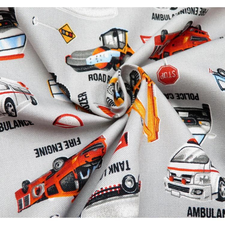 生地 入園入学 108cm巾 コットンオックス≪ワーキングカー≫(764) 綿