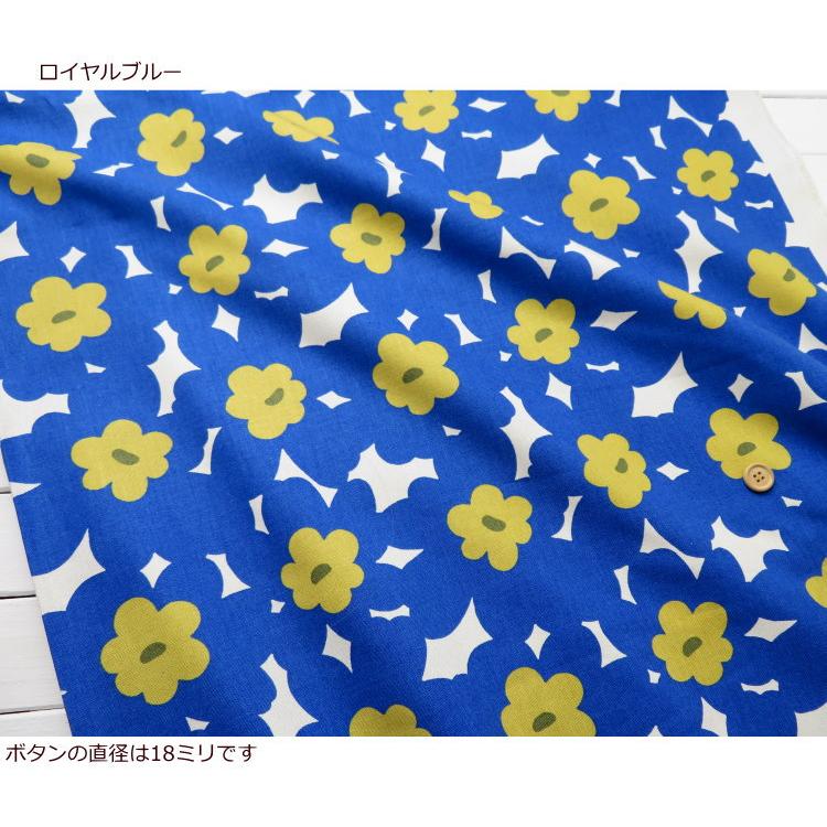 【確認用】北欧花柄ブルー　⑦ 花柄 生地 う早この布 108cm巾 北欧風 コットン10番キャンバス≪アカネ