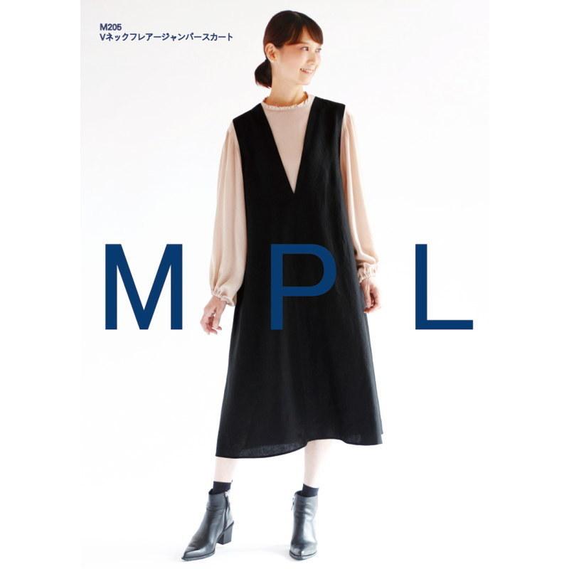 [大人服型紙]Vネックフレアージャンパースカート[パターン 型紙]Mパターン研究所　サンパターン | 