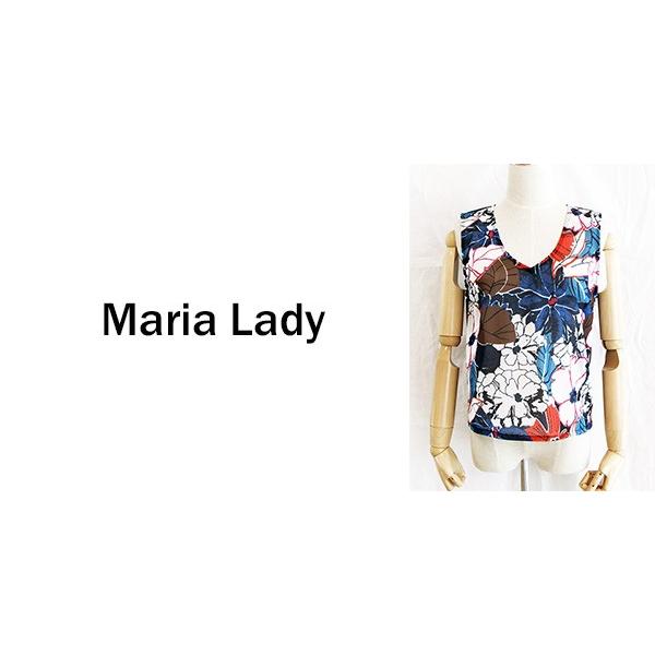 【SALE】Maria Lady/異素材ッシュフラワープリントノースリTOP｜pesca-nara｜06