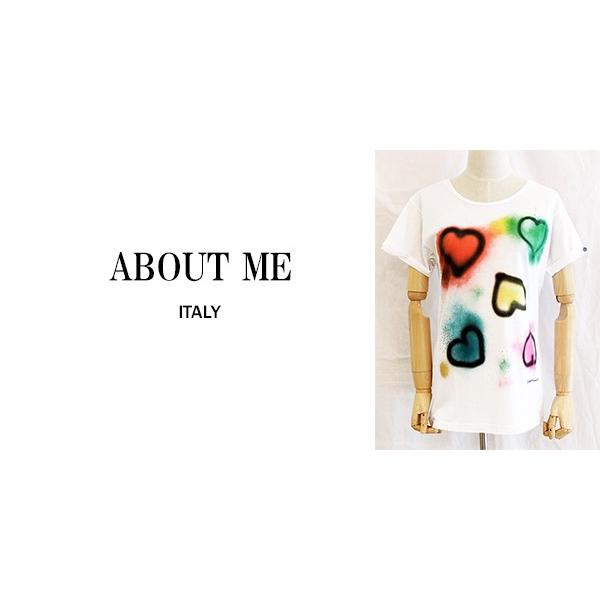 【SALE】ABOUT ME/ITALY/ハート柄Tシャツ｜pesca-nara｜05