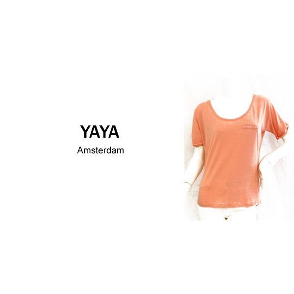 【SALE】YAYA/AMSTERDAM/バックボタンTシャツ｜pesca-nara｜04