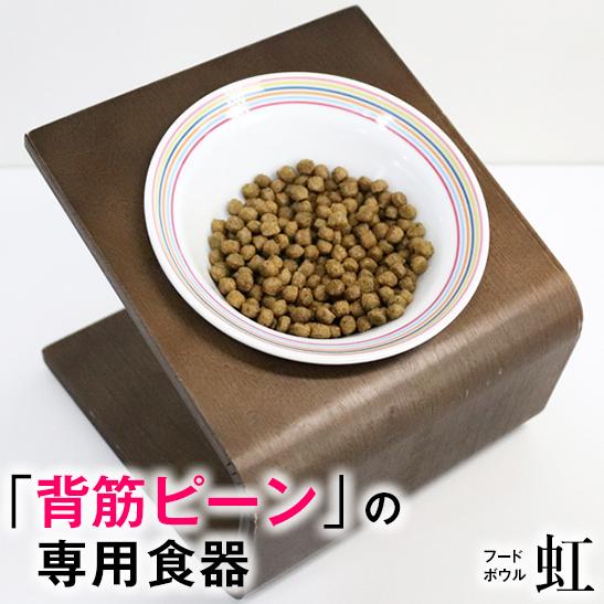 ペットのプロ推奨 犬 猫 フードボウル 虹 陶器 すべらない 食べやすい