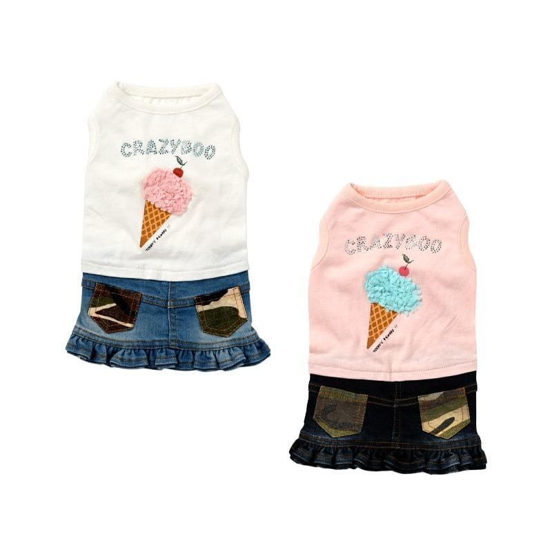 新商品 アイスクリームワンピ Crazyboo Xs L クレイジーブー 犬服 ドッグウェア タンクトップ ワンピース 春夏 21新作 かわいい お出かけ Pop Cb Pet Chou Chou 通販 Yahoo ショッピング
