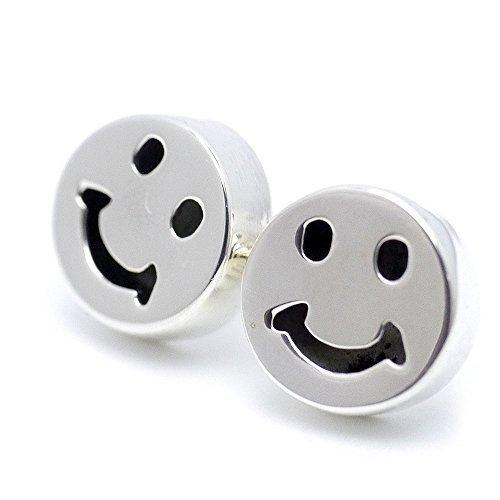 高質 メンズアクセサリー シルバーワン Silver1 シルバーワン シルバー925 ニコちゃんマーク スマイル スタッド ピアス メンズ Mm 2個 ペア セット Www Threeriversofs Com