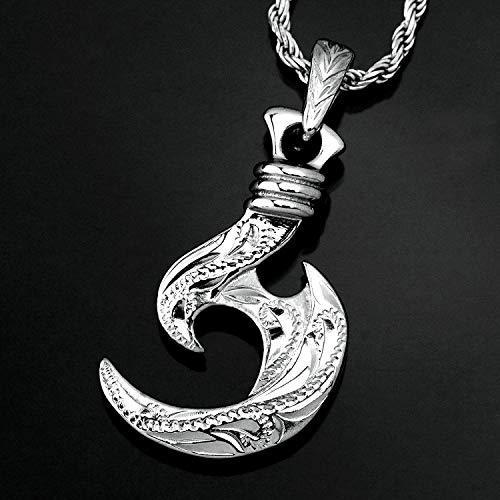 日本正規品 フィッシュフック 釣り針 ハワイアンジュエリー レイラニ ペンダント ロープチェーン45cm付 925 シルバー メンズ ネックレス ネックレス ペンダント Pathwaysfl Org