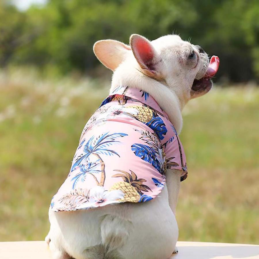 犬 服 アロハシャツ 春夏 秋冬 ボタン 半袖 かわいい 犬の服 ドッグ