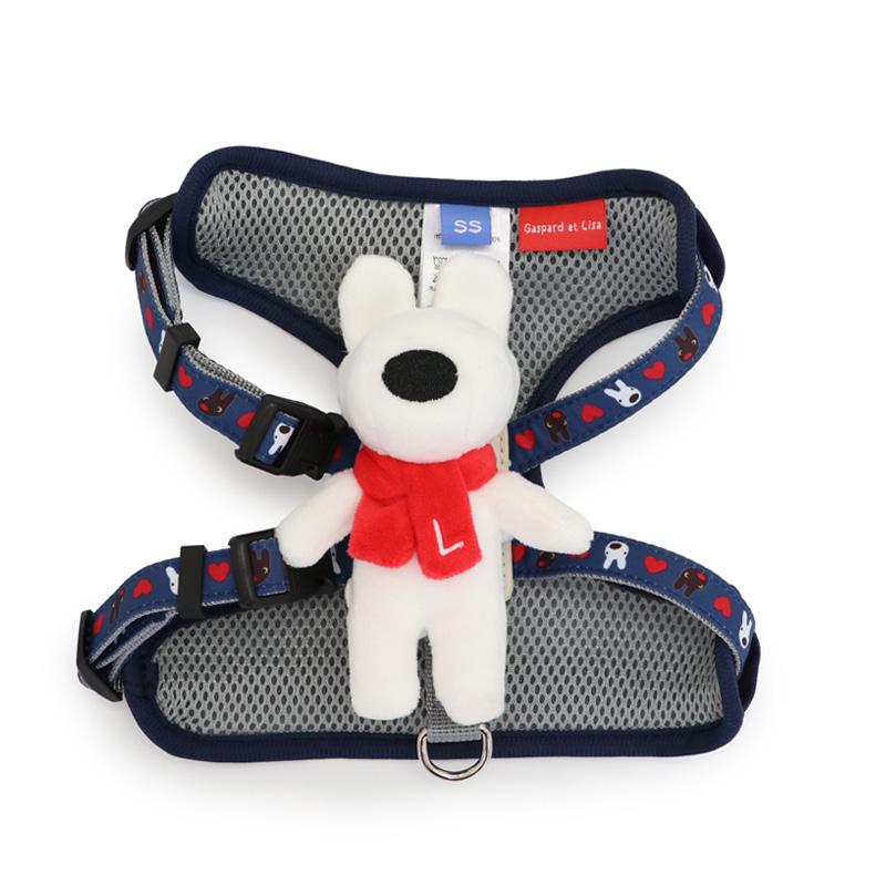 PET PARADISE リサとガスパール 犬 ハーネス ハート 柄 マスコット