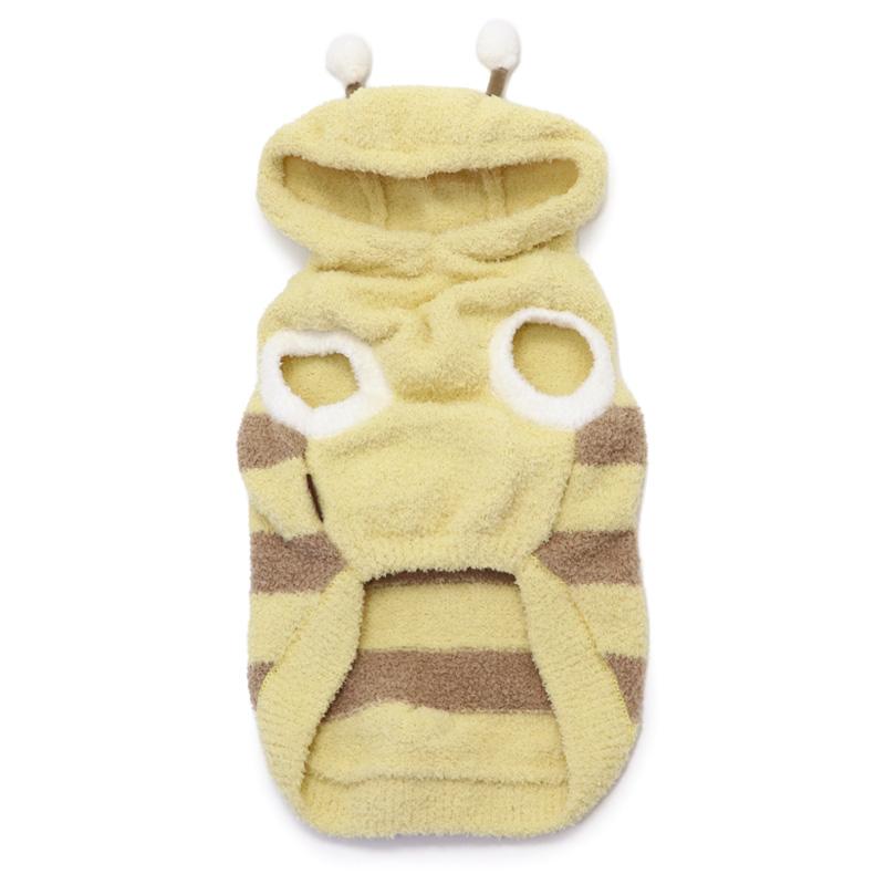 PET PARADISE 犬 服 春 ふわふわ 蜂 なりきり ニット パーカー 袖なし