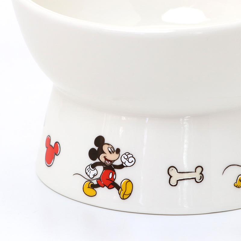 Disney 犬 高さのある お皿 ミッキーマウス | えさ皿 餌皿 高め 食べ 