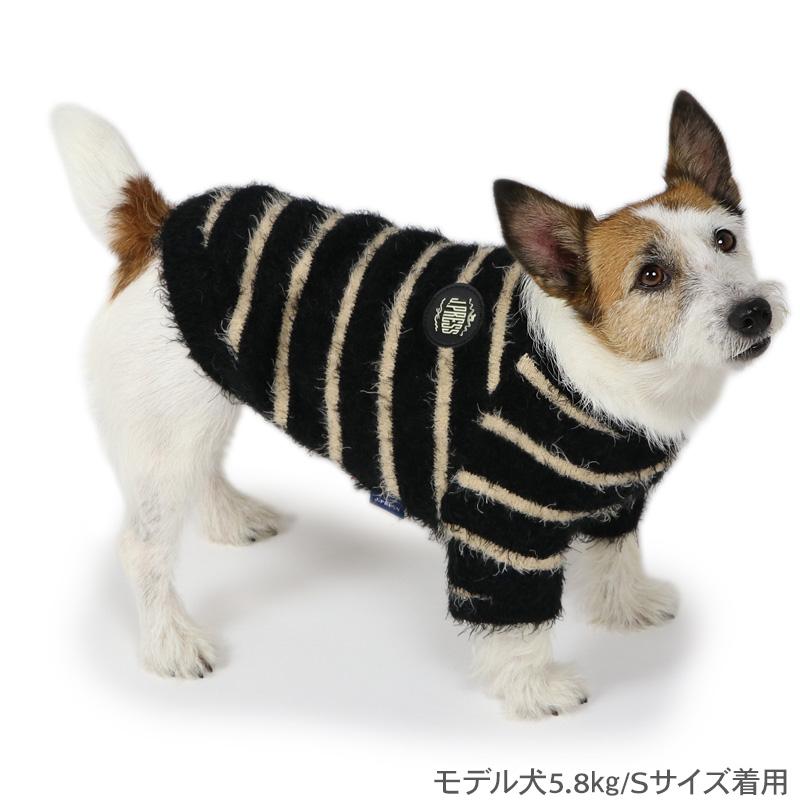 J.PRESS（J.プレス） 犬 服 秋冬 ニット シャギー風 小型犬 | ボーダー