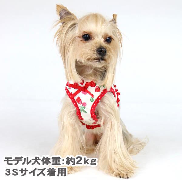犬 ハーネス 小型犬 ｓｓ 服 おしゃれ ブランド 脱げない 簡単装着 猫 犬用ハーネス 胴輪 苺柄 ベストハーネス 赤 メール便可 342 ペットパラダイス 通販 Yahoo ショッピング