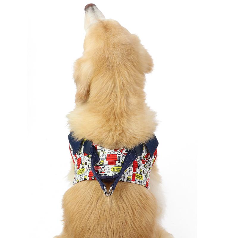 SNOOPY（スヌーピー） 犬 ハーネス ベストハーネス 〔S〕 ペア柄 | 赤