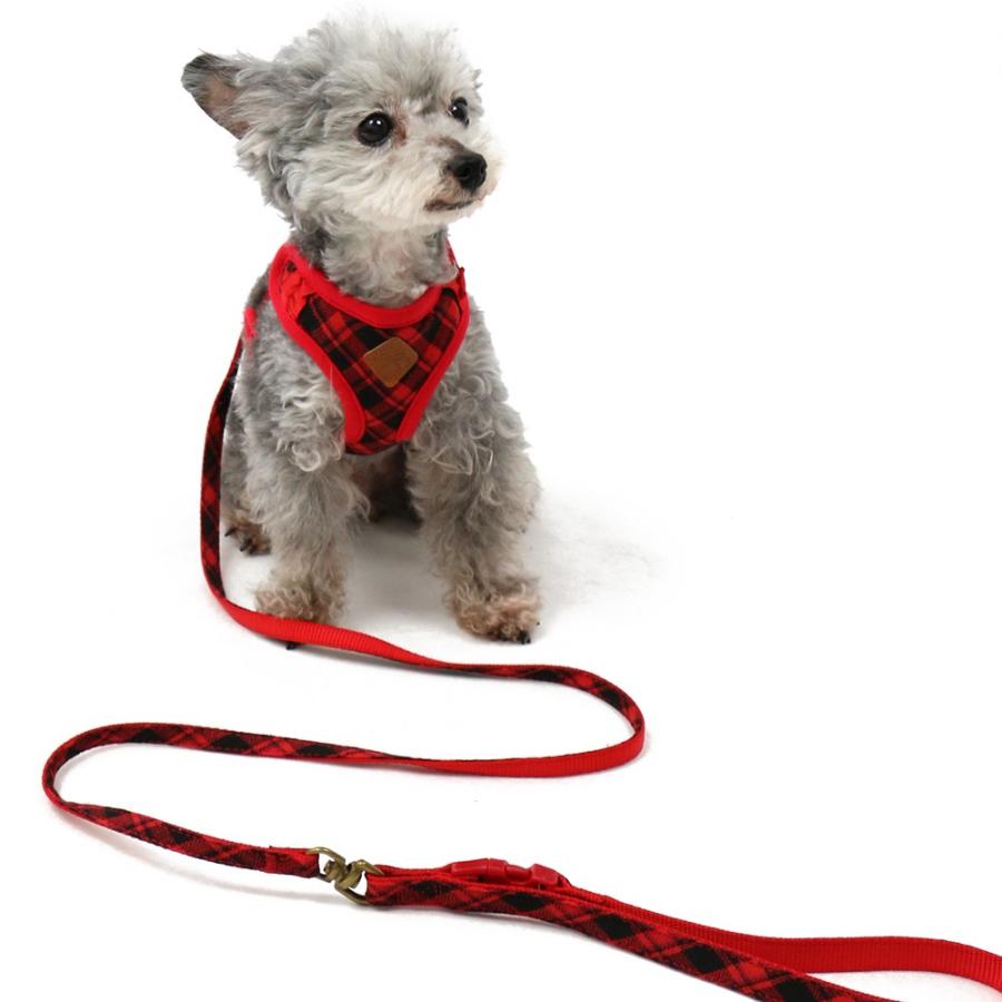 犬 ハーネス リード 犬用ハーネス リードハーネス 小型犬 超小型犬 猫 おしゃれ チェック リード付ハーネス ４ｓ ペットパラダイス 通販 Paypayモール