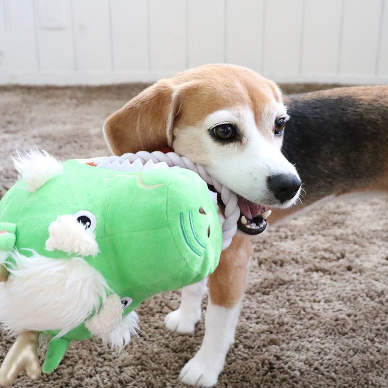 犬 おもちゃ 干支 辰 ロープ パペット トイ | TOY 龍 引っ張り ドラゴン 鳴き笛入り 音が鳴る お正月 オモチャ ペット 玩具 小型犬 かわいい 辰年 2024年｜pet-para｜04