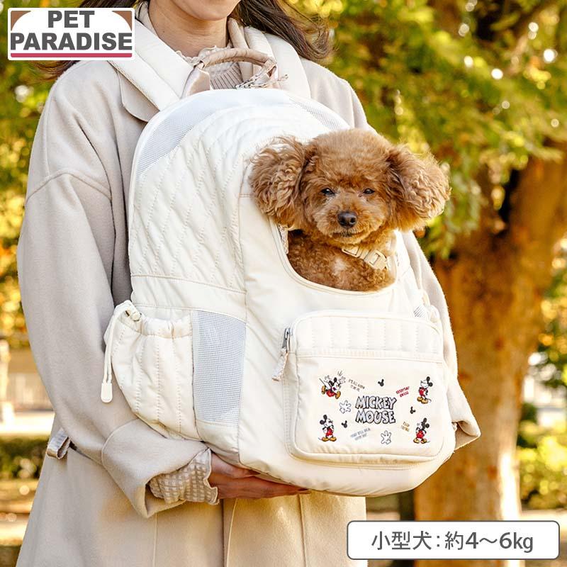Disney（ディズニー） ミッキーマウス 犬 キャリーバッグ 刺繍