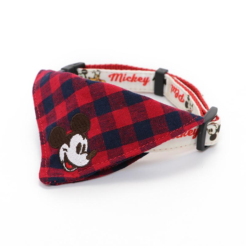 Disney（ディズニー） 犬 首輪 おしゃれ ブランド 赤 レッド 小型犬