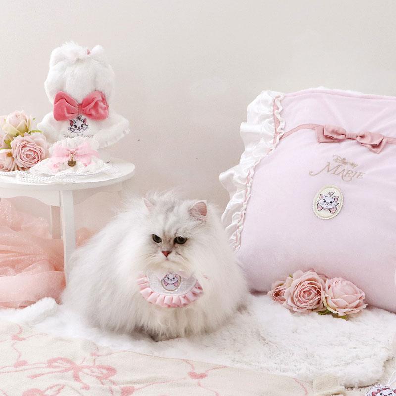 Disney（ディズニー） マリーちゃん 猫 首輪 秋 スタイ フリル 2Way