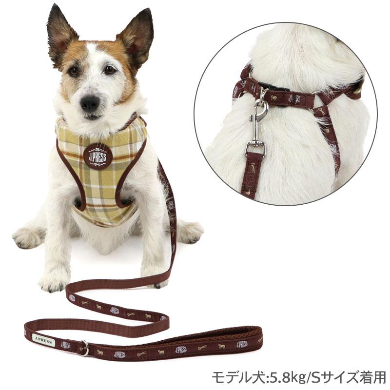 J.PRESS 犬 ハーネス フランネル チェック 反射 S | ハーネス＆リード 小型犬 メッシュ おでかけ お出かけ おしゃれ かわいい 安全の画像