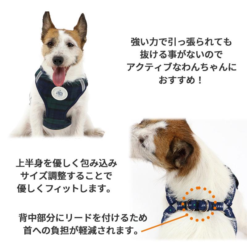 在庫限り 犬 ハーネス リード 小型犬 ｓ おしゃれ ブランド リード付き 一体型 簡単装着 猫 J Press ブラックウォッチ Riosmauricio Com