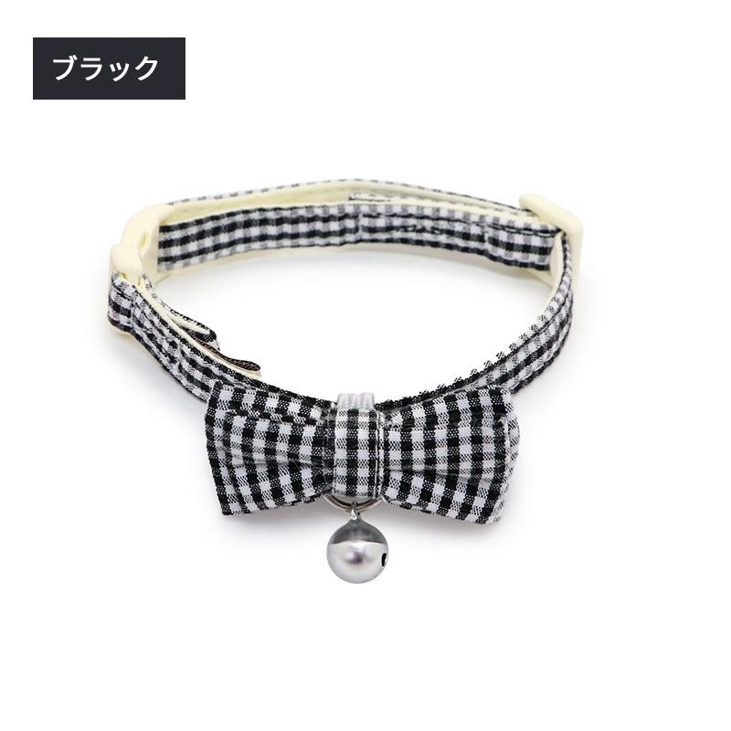 PET PARADISE 猫 首輪 ギンガムチェック 小 中 レッド ブラック