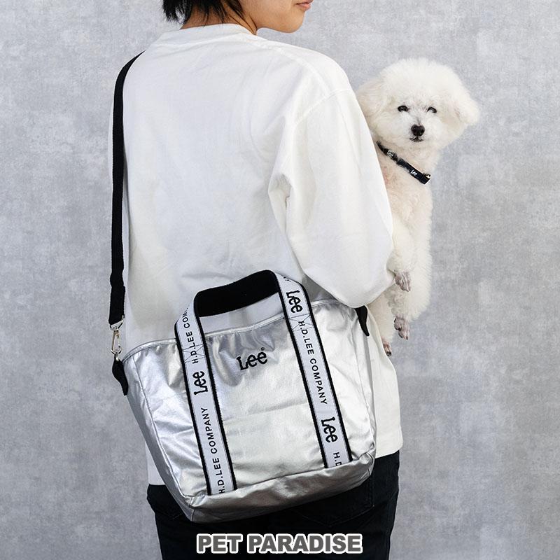 Lee Lee 犬 お散歩 バッグ シルバー ロゴ ショルダー