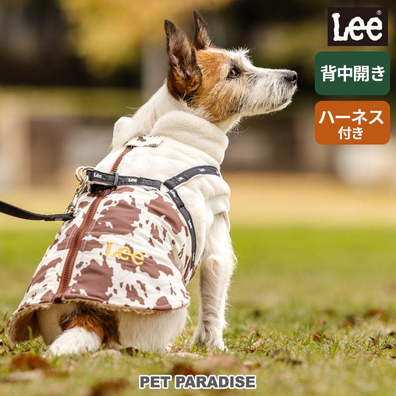 Lee（リー） 犬 服 冬 牛柄 アウターハーネス 背中開き 小型犬 | 秋冬