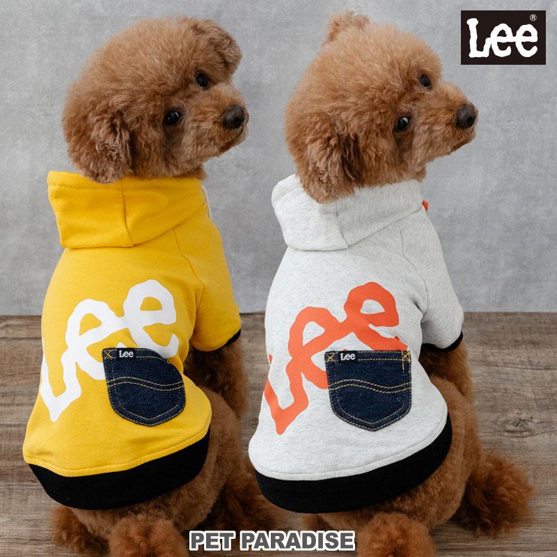 Lee Lee 犬 服 春 ビッグ ロゴ パーカー リード通し穴 全2色