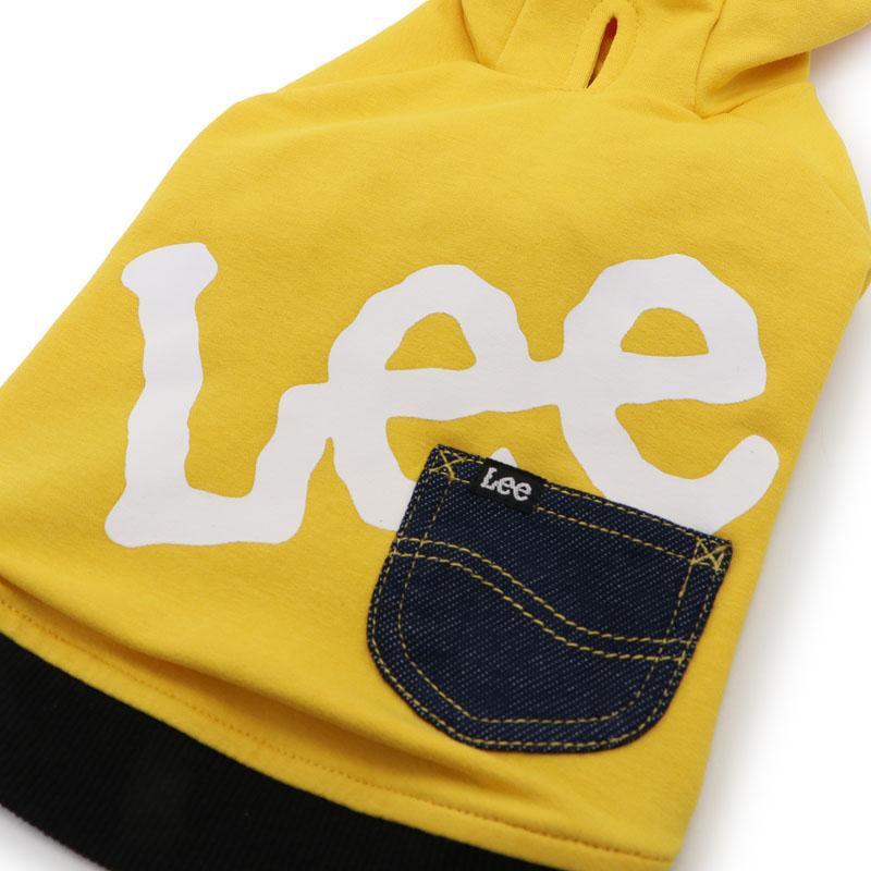 Lee Lee 犬 服 春 ビッグ ロゴ パーカー リード通し穴 全2色
