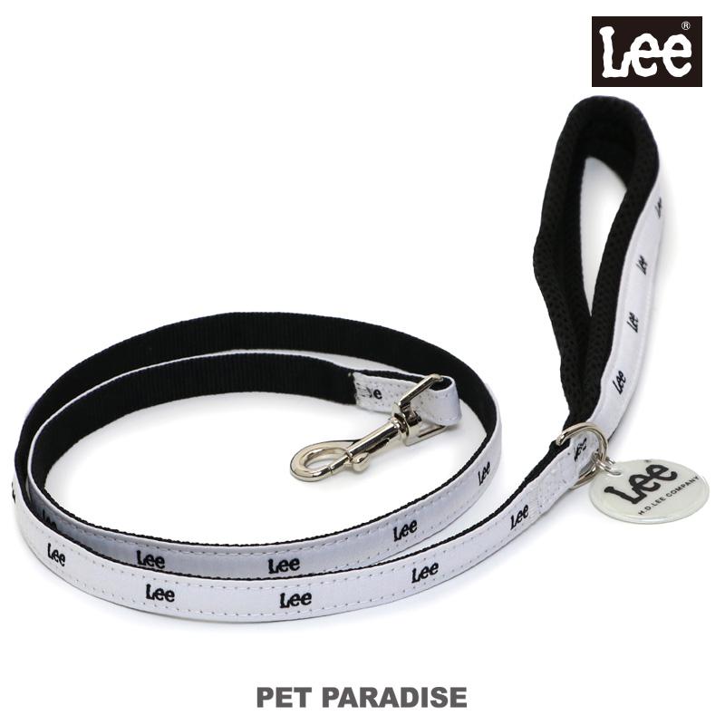 Lee（リー） 犬 リード ホワイト ロゴ リード 反射 チャーム 付き 小型
