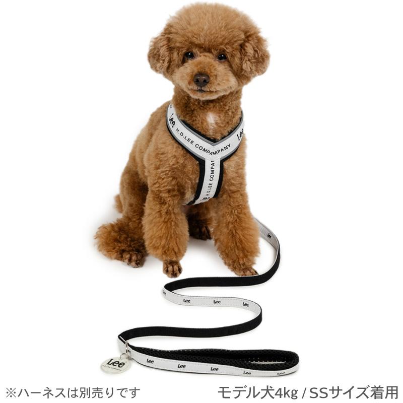 Lee（リー） 犬 リード ホワイト ロゴ リード 反射 チャーム 付き 小型