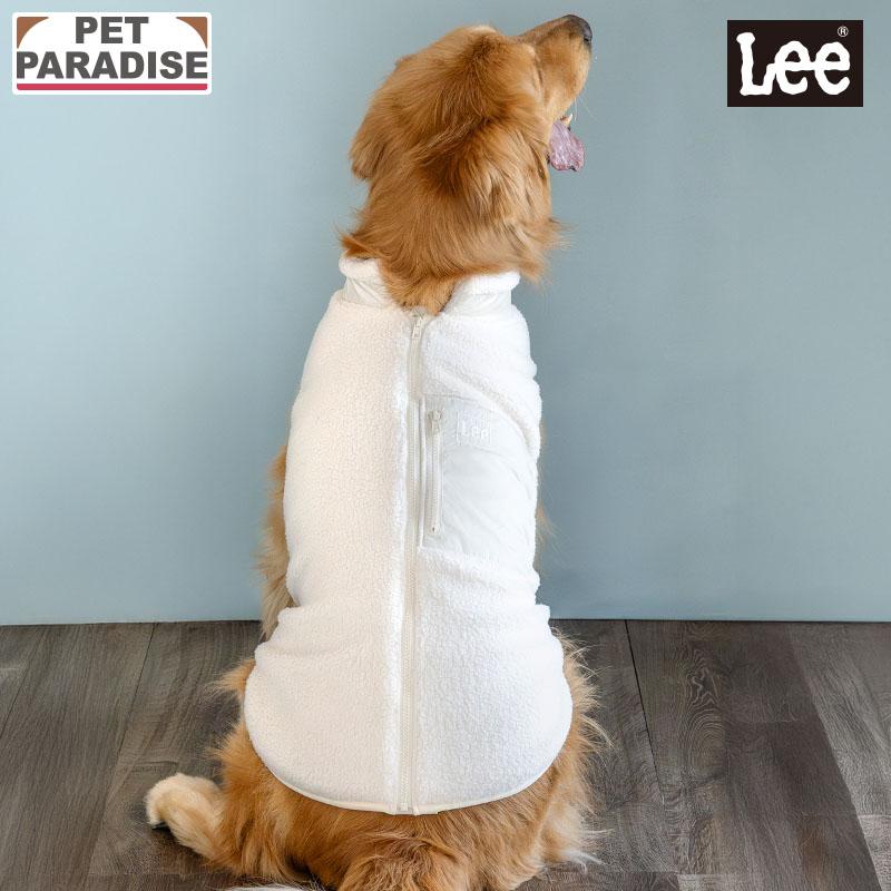 ペットパラダイス　Lee 背中開きベスト　フェザーニット　DS Amazon | ペットパラダイス 犬 服 秋 ベスト 背中開き Lee 牛柄 ボア