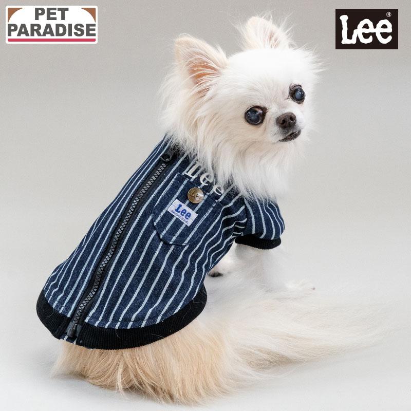 Lee（リー） 犬 服 春 ストライプ ブルゾン 背中開き 小型犬