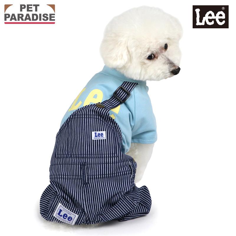 Lee（リー） 犬 服 春 ヒッコリー ワンショルダー パンツ つなぎ 小型