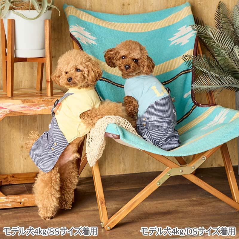 Lee（リー） 犬 服 春 ヒッコリー ワンショルダー パンツ つなぎ 小型