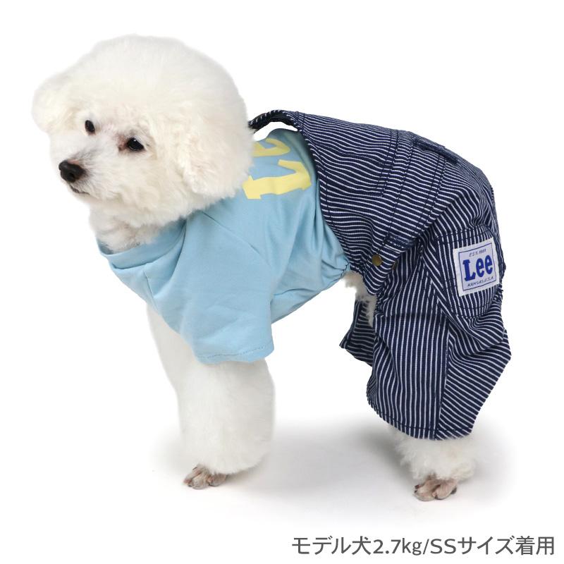 Lee（リー） 犬 服 春 ヒッコリー ワンショルダー パンツ つなぎ 小型