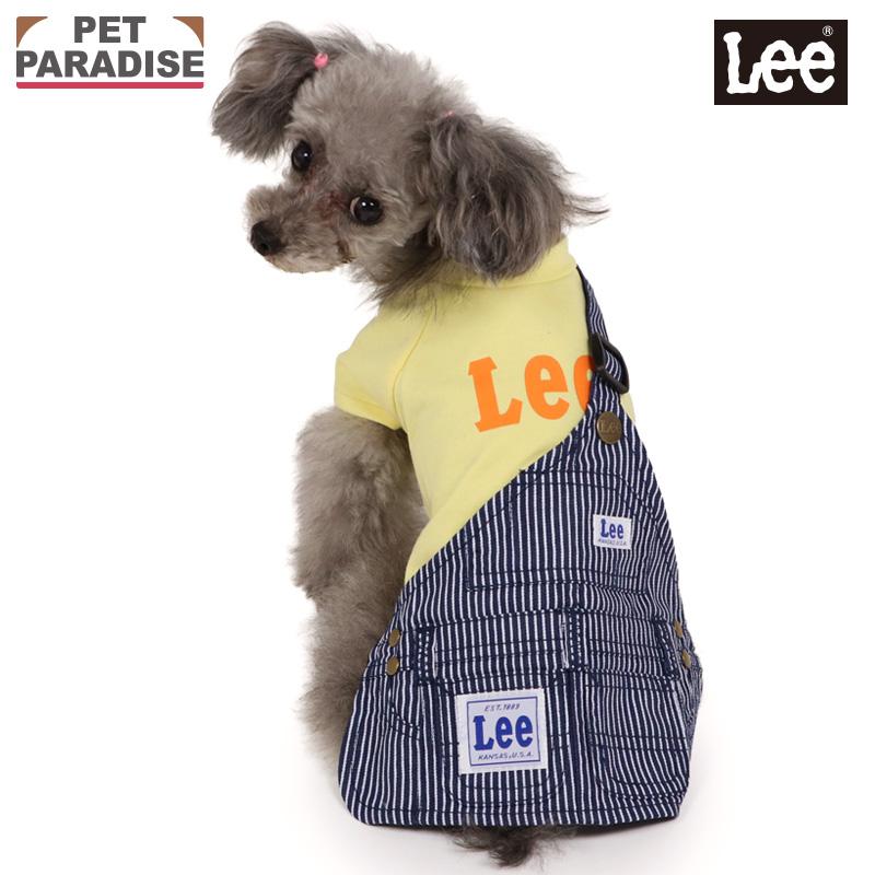 Lee（リー） 犬 服 春 ヒッコリー ワンショルダー スカート つなぎ