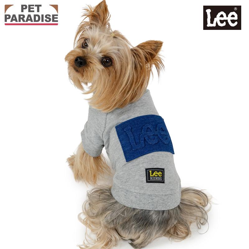Lee（リー） 犬 服 春 エンボス ロゴ Tシャツ 小型犬 | グレー
