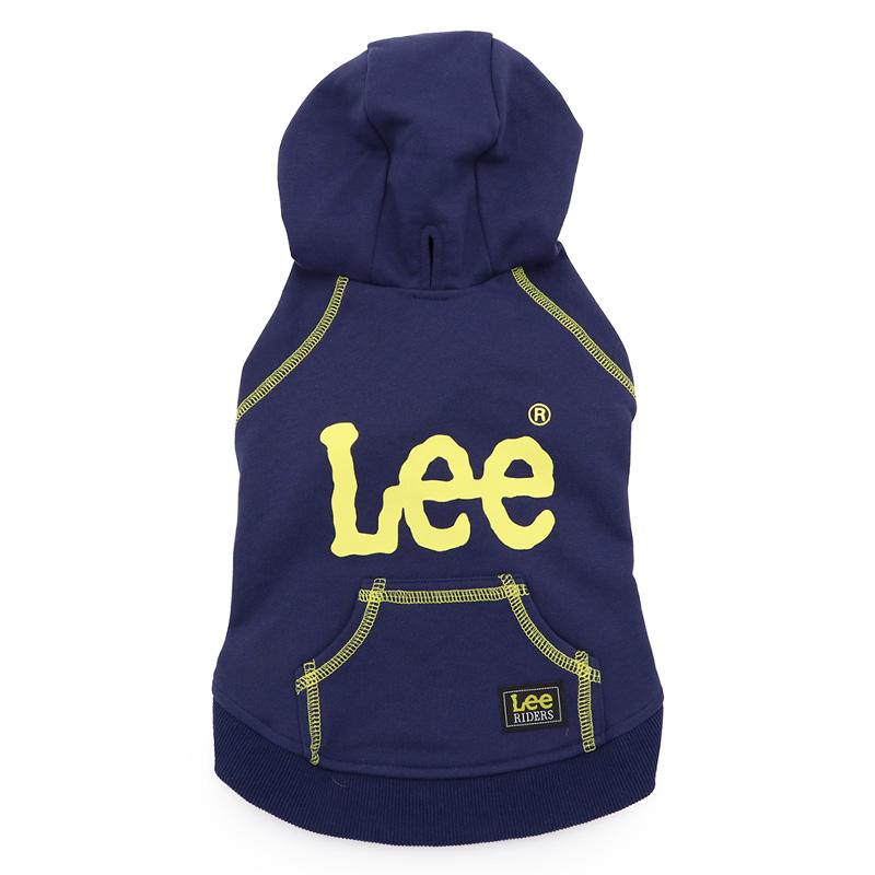 Lee（リー） 犬 服 春 ステッチ パーカー 中型犬 大型犬 | ネイビー