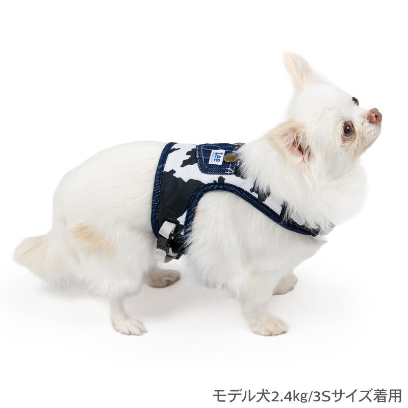 Lee（リー） 犬 ハーネス リード クール 牛柄 小型犬 SS | ブラック
