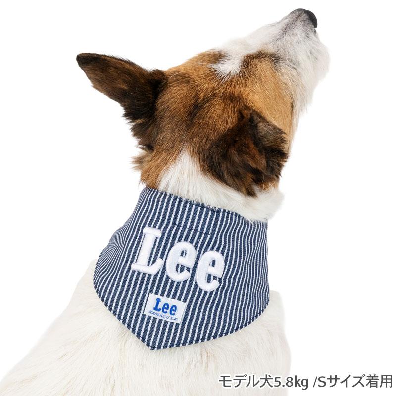 Lee（リー） 犬 服 夏 ヒッコリー ロゴ クール バンダナ 小型犬